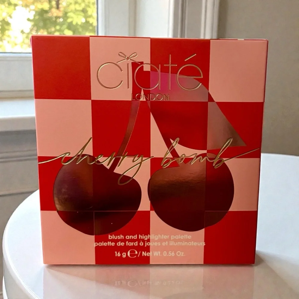 💎 Ciate London Cherry Bomb Blush & Highlighter Palette New In Box Full-Size